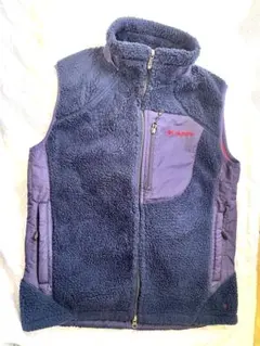 ☆週末セール☆ Columbia フリースベスト ネイビー/レッド　メンズL