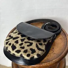 UNKNOWN ハラコ × 牛革 イタリア製 コンビレザーショルダーバッグ 
