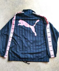 PUMA ジャージ 上　ネイビー/ピンク　バックプリント　プージャー　Ｙ２Ｋ