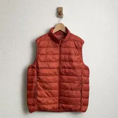 UNIQLO ユニクロ ウルトラライトダウンベスト オレンジ L 収納袋付き