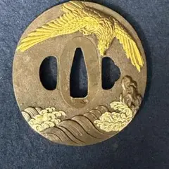 銘　若芝　鐔　鍔　河村若芝　日本土産　katana　samurai busi 日本刀 鐔 鍔 若芝 katana samurai busi お土産 japan - メルカリ