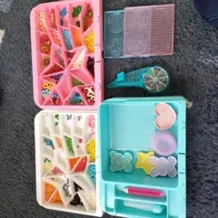 アイロンビーズセット 2段収納ケース付き