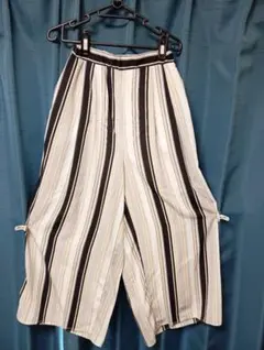 ストライプ ガウチョパンツ