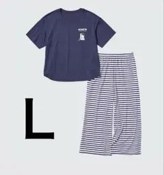 ユニクロ　ムーミン ラウンジセット/半袖　68ブルー　Lサイズのサムネイル