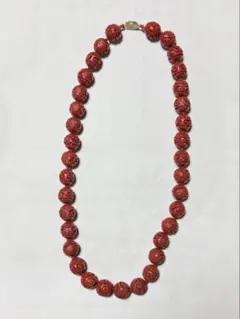 【極美品】　天然　本珊瑚　ネックレス　長さ　48cm SILVER刻印 極美品】 天然 本珊瑚 ネックレス 長さ 48.5cm SILVER 刻印有り - メルカリ
