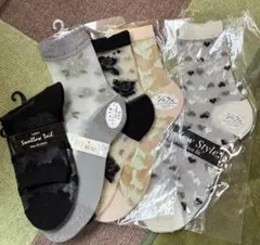 シルク調ソックス 5足セット