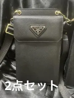 アリエク インポート品 黒 ショルダーバッグ 2点セット