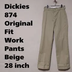 ディッキーズ 874 オリジナルフィットワークパンツ ベージュウェスト28