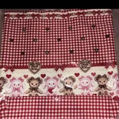 くまくみゃちゃん　うさくみゃちゃん　トートバッグ　レッドのサムネイル