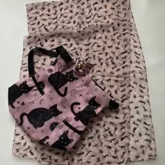 猫バッグ（リュックタイプ）猫スカーフ、猫キーホルダー