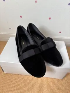 1度だけ試着♪JELLY BEANS 黒 ベルベット ローファー