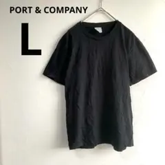 レディース 古着 無地 Tシャツ ブラック L コットン100% USA