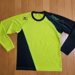 値下美品、Mizuno NXT 長袖シャツ イエロー/ブラック