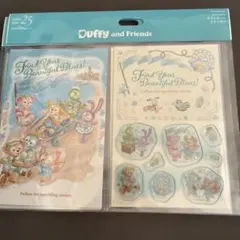 ディズニーシー25周年　ダッフィーポストカードステッカー