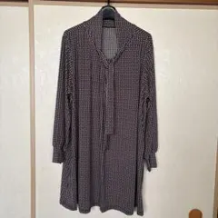 RISESTEP 長袖ボウタイチュニック 新品未使用 LL 〜3L❤️ピンクと黒❤️