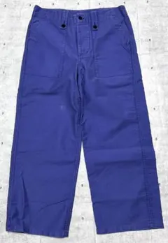 新品 CHEVRE ワイドパンツ ボタンフライ ユーズド加工 フレンチワークのサムネイル