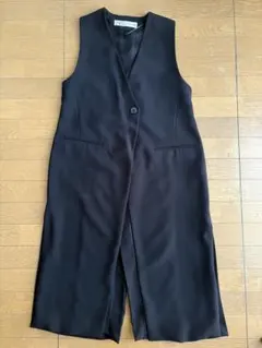 ZARA ロングベスト ジレ ブラック