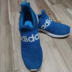 adidas 青 スリッポンスニーカー/アディダス/ランニングシューズ