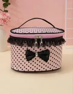リボン バニティバッグ 化粧品ポーチ