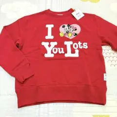 新品未使用I Love You Lots ミッキー・ミニー スウェット　赤のサムネイル