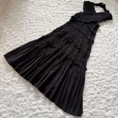 エスカーダ Laurel ダークブラウン ロングワンピース ティアード 