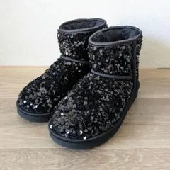 ✨完売品✨UGG CLASSIC MINI ムートンブーツ スパンコール 黒