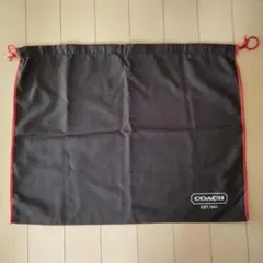 Lサイズ COACH コーチ 保存袋 ロゴ 巾着袋 ショップ袋