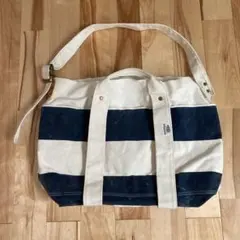 amiacalva アミアカルヴァ バッグ Ships別注 ジャンク扱い 紺×白のサムネイル