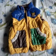 ミキハウス 裏起毛カラフルダウンベスト100cm