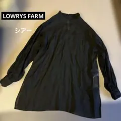 美品　LOWRYS FARM シアー長袖ブラウス　F ブラックのサムネイル