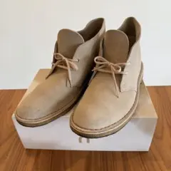 【美品】クラークスClarks デザートブーツ サンドベージュUK8.5 26㎝