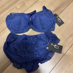 Wacoal ネイビー ブラジャーショーツセット M C65