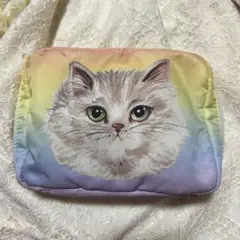 ポールアンドジョーPAUL&JOEトラベルポーチ グラデーション レインボー 猫のサムネイル