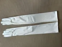 ウェディンググローブ サテン 白