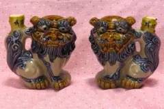 大型シーサー 陶器 獅子像 ペア (1体:高さ22cm×幅12㎝×横20cm) - メルカリ