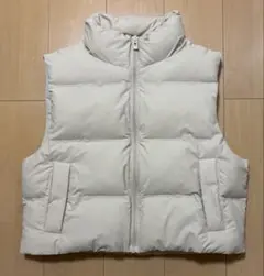 ZARA ダウンベスト L アイボリー