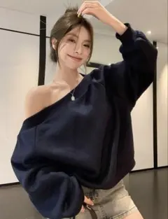 SHEIN オフショルダー スウェット