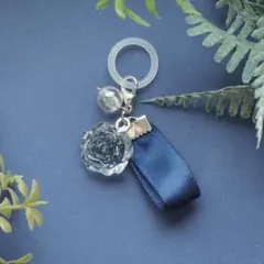 青い薔薇 めじるしアクセサリー 傘マーカー 目印チャーム ブルー