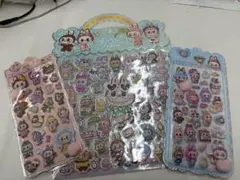 【超新作】入手困難入荷したて！　ラブブ大判3Dおしりシール3枚セット　格安販売