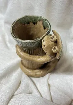 置物　河童　陶器 茶器セット kn14901.jpg