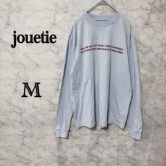ジュエティ ロゴプリント 長袖Tシャツ ロンT ライトブルー M ロゴプリンのサムネイル