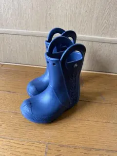 Crocs ネイビー キッズ長靴　C9(15.7cm) レインブーツ