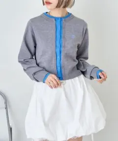 カーディガン レイヤード刺繍カーディガン レディースのサムネイル