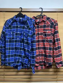 【古着】GU メンズ フランネルシャツ Sサイズ まとめ売り