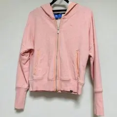 アディダス　パーカー　レディース　オレンジ　スウェット　アウター