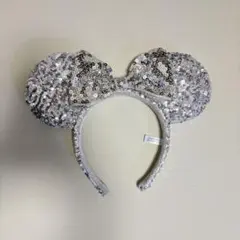 ディズニー カチューシャ シルバー スパンコール