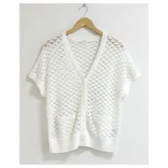 m840_IENA 極美品✨2024SS コードヤーン メッシュベスト ホワイト