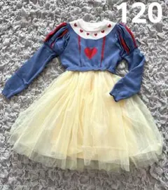 キッズ　ワンピース　ニット　チュール　コスチューム　ドレス　120
