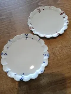 ✽ 新品 笠間焼 鈴木あかね 小花のオーバル皿 2枚セット ✽ - メルカリ