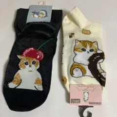 mofusand ソックス 2足セット 猫柄 23-25cm・モフサンドのサムネイル